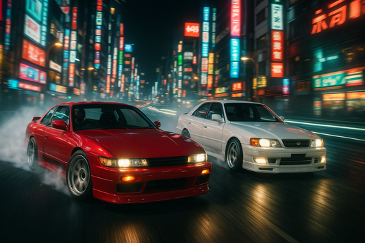 Silvia S13 Drifting With Jzx100  Wall Poster Print Free Delivery