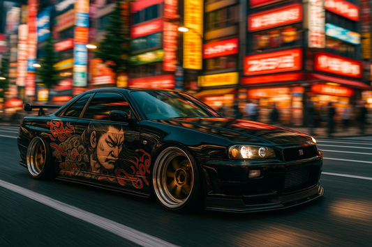 Yakuza R34 GTR Wall Poster Print Free Delivery